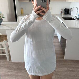 Lululemon Swiftly Tech Long Sleeve Hip Length in White - Size 12